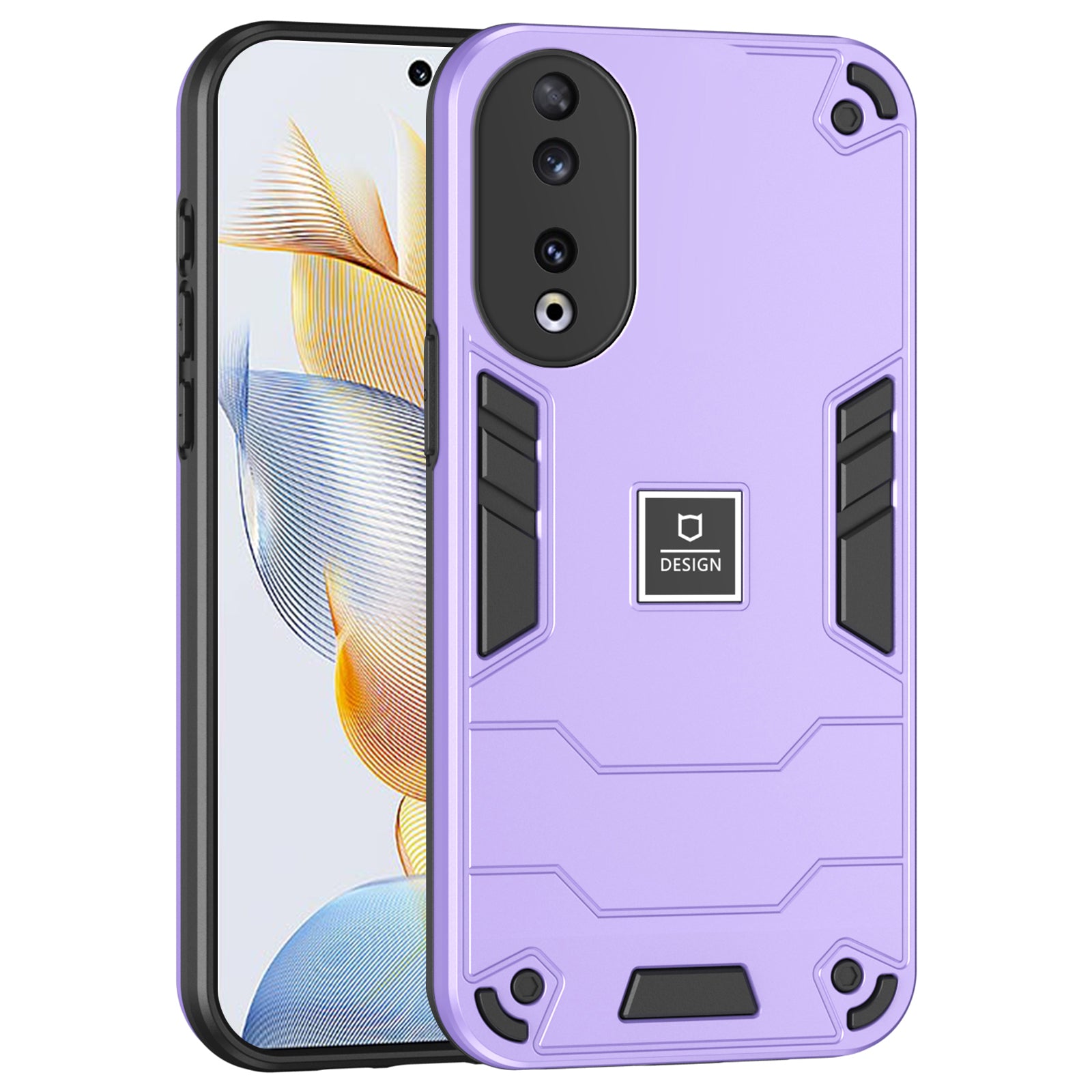 For Honor 90 Phone Case Drop Protection Anti-Fingerprint - Purple For Honor 90 Phone Case Drop Protection Anti-Fingerprint - Purple